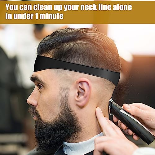 Guía de corte de pelo de silicona cinta de corte de pelo negro corte de cuello plantilla de afeitar antideslizante silicona corte de pelo cinta curva para cortes de pelo de bricolaje