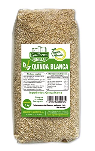 Guillermo | Quinoa blanca - Paquete 1kg. | Superalimento | Alto poder nutricional | Rica en hierro