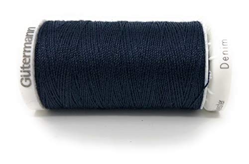 Gütermann Denim Hilo de coser de poliéster para tela vaquera, 100 m por bobina, azul marino