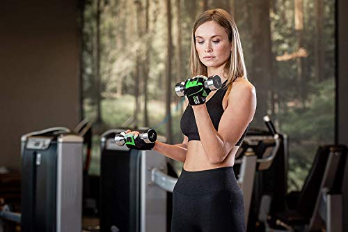 Gym & Gentle Guantes de fitness para mujer – Protección para deportes de fuerza, bicicleta, culturismo, entrenamiento de pesas, gimnasio (verde, M)