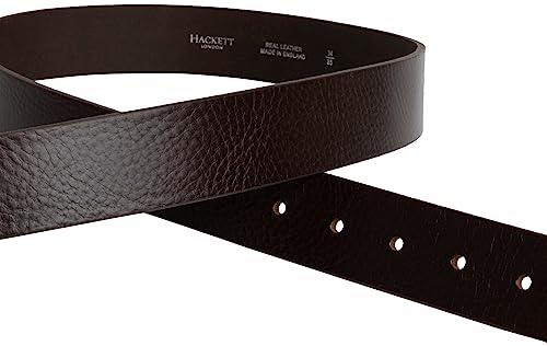 Hackett London Tack Stitch H Keeper Cinturón de los Hombres, 878 Brown, 38