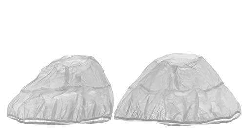 HAIBEIR Cubierta de lluvia para sombrero, protector de PVC, 2 piezas, cubierta elástica transparente para hombres y mujeres, sombreros de vaquero Western Sun Fedora, transparente, M