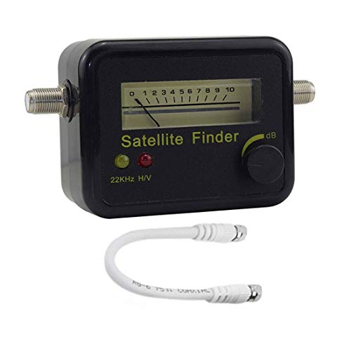 Hailege Digital Satellite Signal Tracker Dish FTA HD Monitor TV Signal Reception Television Signal Searching Strength Meter Satellite Locator Finder DC13-18V with Connect Cable