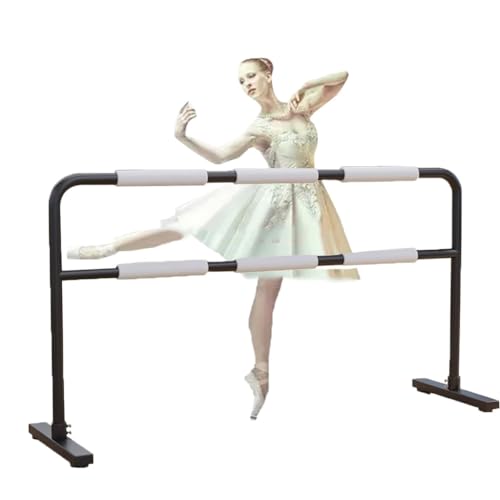 HamoM Barra de Ballet Barra de Ballet de Acero móvil, Barra de prensado de piernas para Gimnasio, Sala de Baile casera para Adultos y niños (Color : Black, Size : 2.5M/8.2FT)