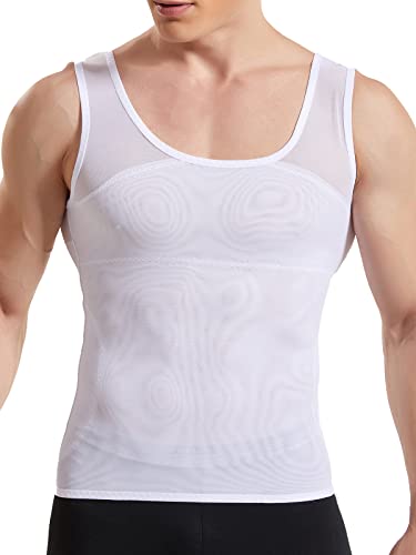 HANERDUN Camiseta Reductora Compresión Fajas Moldeadora Alta Elasticidad para Comprimir Pecho Abdomen y Cintura