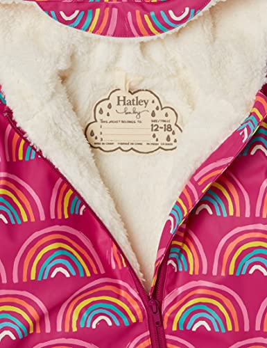 Hatley Lined Rain Bundler Paquete de Lluvia con Forro de Sherpa, Rainy Rainbows, 9-12 Months para Bebés