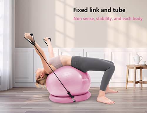 HBselect Balones de Ejercicio Fitness Pelota Pilates Embarazadas Bola de Equilibrio Fitness para Gimnasio Yoga