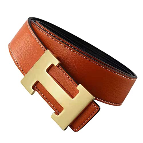 HCMA Cinturones de Hombre con Logotipo H de Cuero para diseño único clásico de Negocios, sensación Elegante, Cinturones Coloridos cómodos a la Moda para Mujer