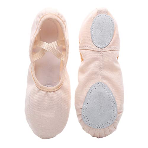Healifty 1 par de Zapatos de Ballet de Lona Zapatillas de Ballet de Suela Completa Zapatos de Yoga para Bailar para Niños Pequeños Niñas Niñas Talla 27