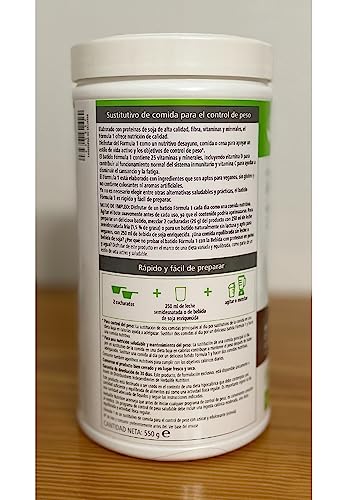 Herbalife Formula 1 Batido Nutricional con proteínas para adelgazar. Nutrición equilibrada. Apto para veganos (Chocolate, 550g)