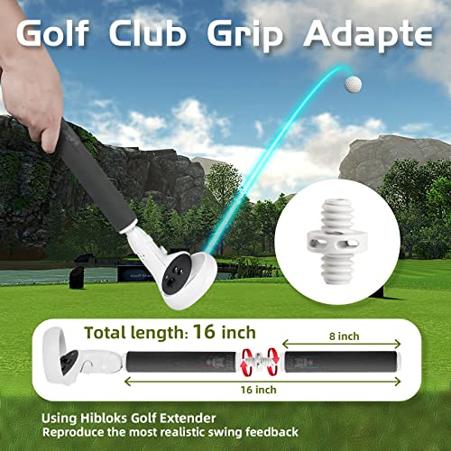 Hibloks Extension Grips for Oculus/Meta Quest 2 Accessories, 2 in 1 Extension Handle for Quest 2 Controllers, Accessory for Beat Saber/Golf Club/VR Fishing
