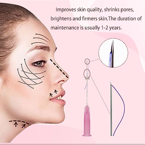 Hilos Pdo para levantamiento facial, hilos Pdo Mono, mejora la textura de la piel y reduce las líneas finas y arrugas, 40 unidades (27 G50 mm)