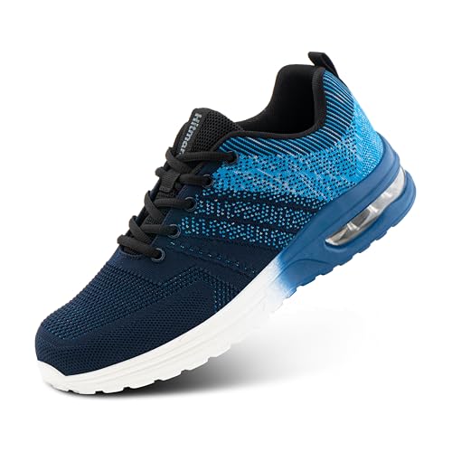 Hitmars Zapatillas Deportivas Hombre Mujer Zapatillas de Running Ligero Transpirables Zapatos para Correr Fitness Casual Sneakers Azul EU 43