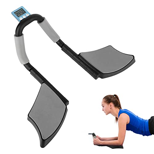 HIULLEN Pushups - Tabla de ejercicios con pantalla LCD y temporizador, multifunction Timing Plank Trainer, dispositivo de entrenamiento push-up para entrenamiento muscular en interiores, negro