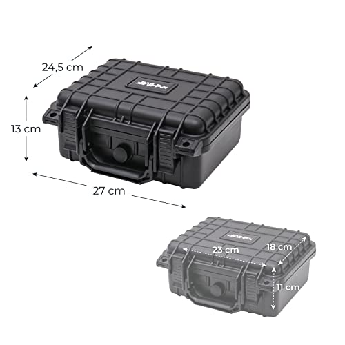 HMF ODK100 Maletín de fotógrafo para exteriores, maletín para pistolas con cuadrícula de espuma, 27 x 24,5 x 13 cm