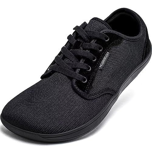 HOBIBEAR Unisex Minimalistas Zapatillas Hombre Mujer Descalzos Zapatos(Negro, EU 40)