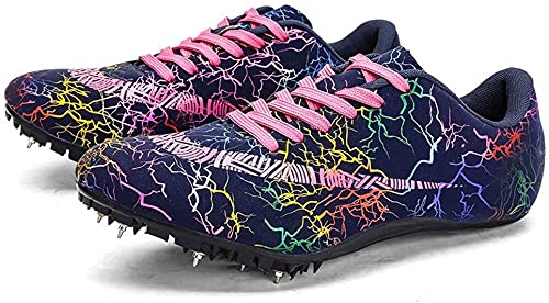 Hombres Mujeres Spike Shoes Spikes y Campo Spikes Profesionales Atletas Racing Racing 8 Nails Spikes Shoes Pista y Campo Sneaker Caucho Pista al Aire Libre (Color : A, Size : 37 EU)