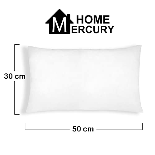 HOME MERCURY – Relleno de cojín con Fibra Hueca siliconada de Alta recuperación-Mullido, Hipoalergénicas (Pack 2, 30x50 CM)