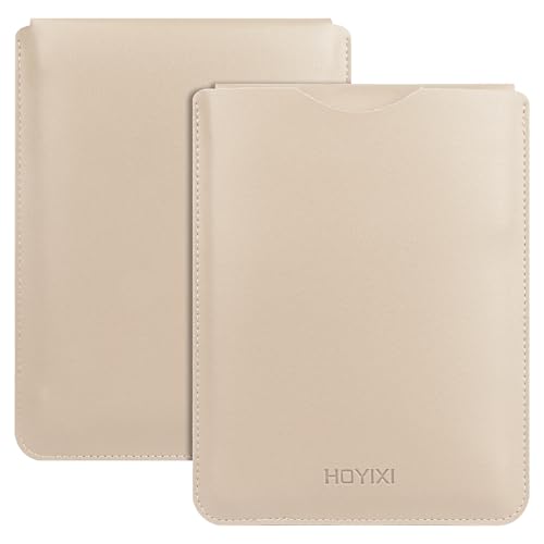 HoYiXi Funda Universal para Kindle/Kobo/Voyaga/Lenovo/Pocketbook/Sony/Tolino E-Book de 6 Pulgadas E-Reader Funda de Cuero Ligero Bolsa para Ebook de 6 Pulgadas - Blanco