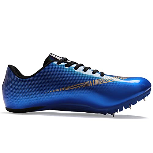 Hozuumo Zapatillas De Atletismo con Clavos, Zapatillas De Pista Y Campo para Hombre, Zapatillas para Carreras De Velocidad,Azul 41
