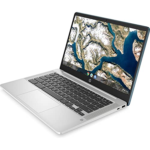 HP Chromebook 14a-na0025ns - Ordenador portátil de 14" Full HD (Intel Celeron N4120, 8GB RAM, 128GB eMMC, Intel UHD Graphics 600, ChromeOS) Plata - Teclado QWERTY Español