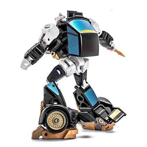 HQSGdmn Juguetes transformadores, Serie G1 Pocket War Third Party Robot De Deformación Pequeña H-2G Black Gold Jazz Dancer Personaje De Acción Modelo Toy-Height 8cm