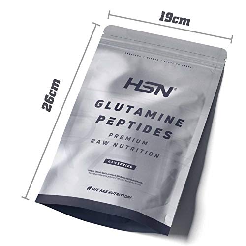 HSN Péptidos de Glutamina Sabor 500 g = 125 Tomas por Envase Proteína Hidrolizada de Trigo Alta en L-Glutamina | Origen 100% Vegetal | No-GMO, Sin Lactosa