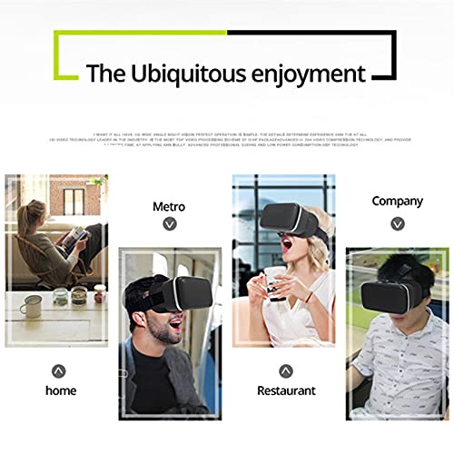 HTYQ Ajuste Auriculares Portátiles De Realidad Virtual 3D, Gafas VR Inteligentes para Teléfonos Android iOS 4.7-6.0 Pulgadas, Ángulo De Visión De 85 Grados Gafas VR 3D Cómodas Y Livianas