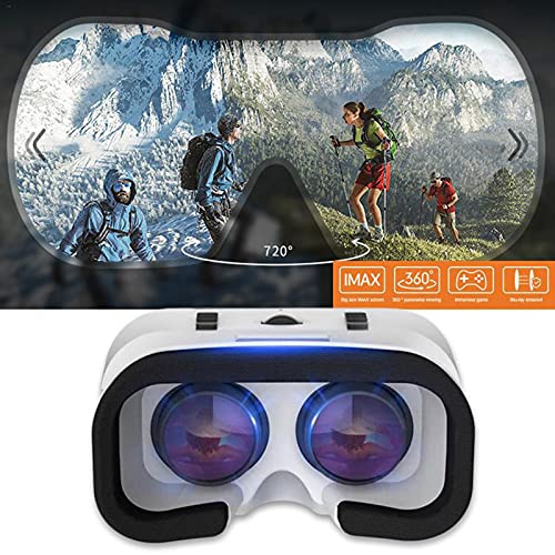 HTYQ Gafas De Realidad Virtual 3D, Auriculares VR Inteligentes Portátiles Y Livianos para Teléfonos Android iOS 4.7-6.0 Pulgadas, Ajuste De Enfoque Independiente De Ángulo De Visión De 85 Grados