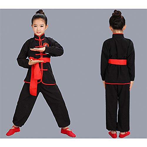 Huatime Artes Marciales Ropa Niño Conjuntos - Estudiante Niños Chino Tradicional Tai Chi Wushu Rendimiento Uniformes Kung Fu Chicas Ejercicio Trajes de Ropa