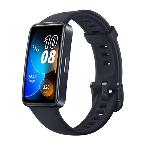 HUAWEI Band 8 Smart Watch, Diseño fino, Seguimiento Preciso del Sueño, Batería de 14 días, Compatible con Android e iOS, para Salud y Bienestar,Versión Española, Negro