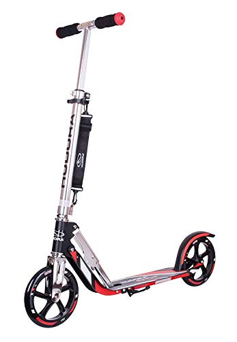 HUDORA Scooter BigWheel 205 - Rodillo de aluminio estable - Patinete urbano ajustable y plegable con soporte - Patín deportivo para niños y adultos hasta 100kg