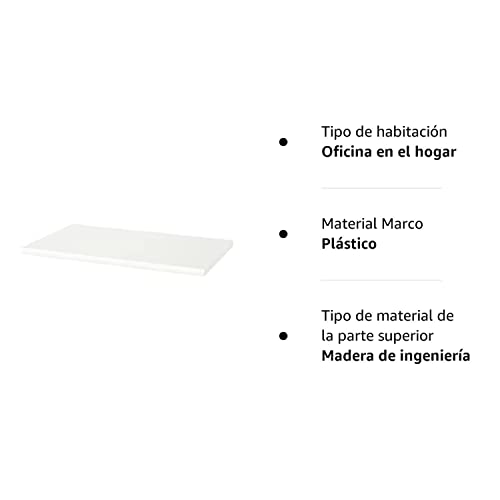 I-K-E-A LINNMON Tablero de Fibra/Tablero de Partículas, 100 x 60 cm, + 1 Bolsa de Hadiz, White