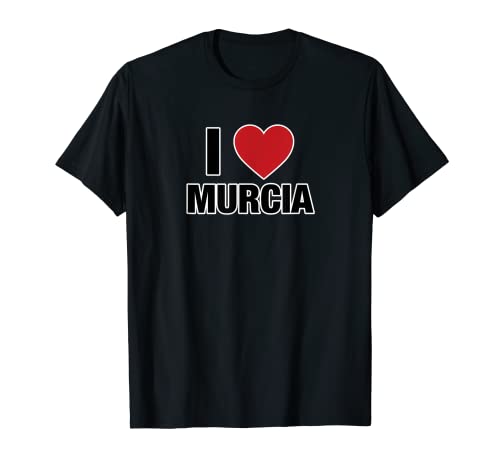 I LOVE MURCIA, Ciudad en España con Red Love Heart Camiseta
