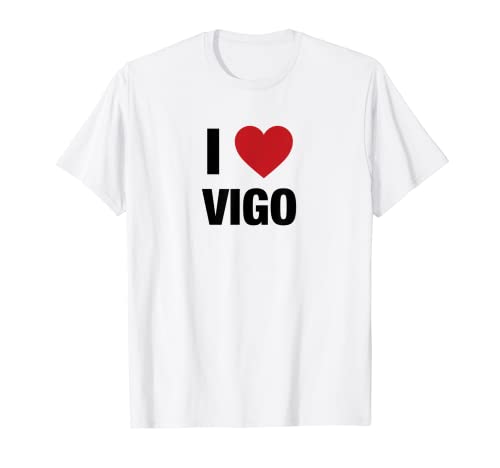 I LOVE VIGO, Ciudad en España con Corazón de Amor Rojo Camiseta