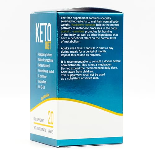 IDEALICA KETO DIET - fórmula metabolismo natural rápido en dieta cetogénica con coenzima Q10. 20 cápsulas.