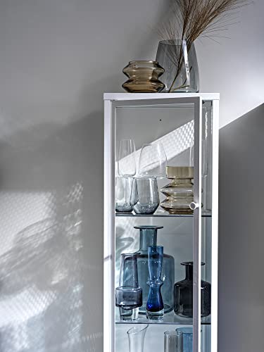 Ikea BAGGEBO - Armario con puertas de cristal, 34 x 30 x 116 cm, metal/blanco