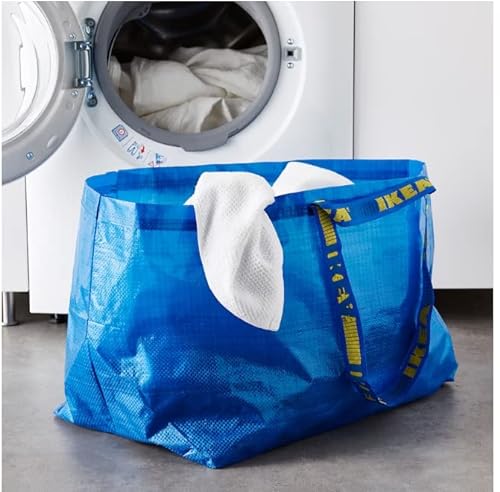Ikea - Bolsa grande azul Frakta - Ideal para compras, lavandería y almacenamiento