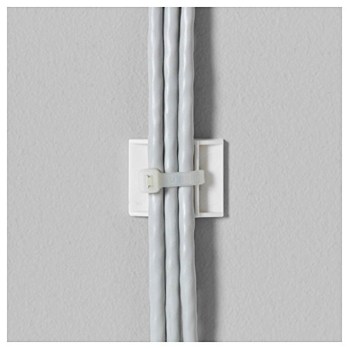 IKEA - Conjunto de gestión de Cables (Incluye un Cable de señal IKEA de gestión Horizontal (Plata, 27 ½ Pulgadas) y un Conjunto de gestión de Cables IKEA Fixa (114 Piezas)