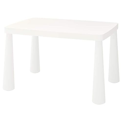 Ikea MAMMUT Mesa infantil, en/exterior, 77x55 cm [blanco]