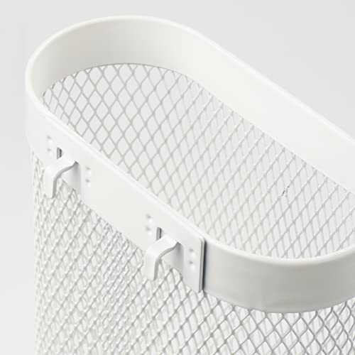 Ikea SKADIS - Cestas de almacenamiento de malla (se adapta a tableros de clavijas SKADIS), color blanco, acero, 505.177.60 - Paquete de 3, 24 x 21 x 9 cm