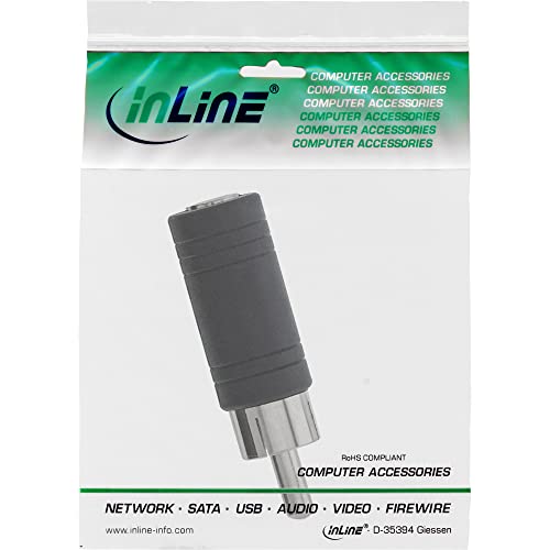 InLine 99325 - Adaptador de Audio (Conector RCA Macho a Conector Jack Hembra de 3,5 mm, Mono)