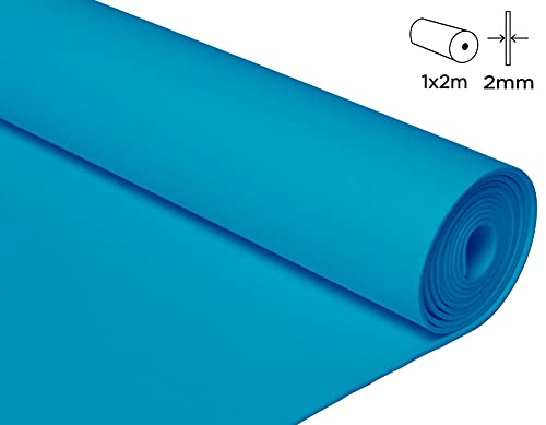 INNSPIRO Goma EVA azul rollo 100x200cm.x2mm. Material muy utilizado para manualidades y decoración