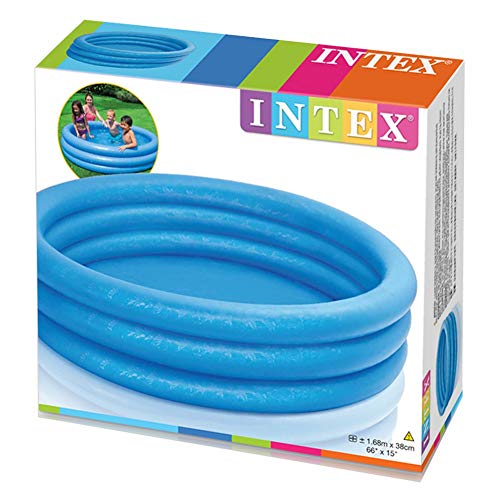 Intex 58446NP - Piscina hinchable 3 aros azul 168 x 38 cm, 581 litros