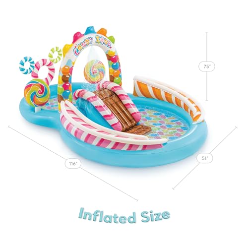 Intex Candy Zone Inflatable Play Center, 116" X 75" X 51", for Ages 2+