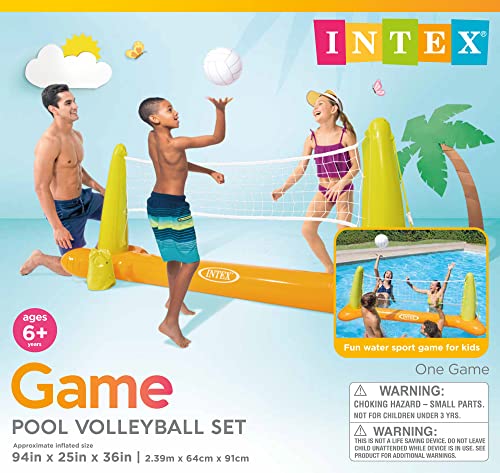 Intex Pool Volleyball Game Set Rectangular, Naranja/Verde, de 7 a 11 años 56508NP
