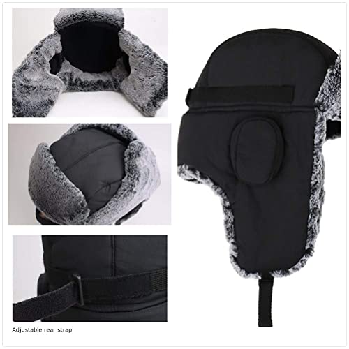 Invierno cálido Cazador Sombrero de Caza Orejeras Trooper Ruso Sombrero máscara Ushanka Sombreros de Piel Hombres Mujeres