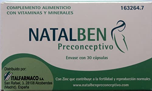 ITALFARMACO NATALBEN PRECONCEPTIVO DE 30 CAPSULAS CON ZIN