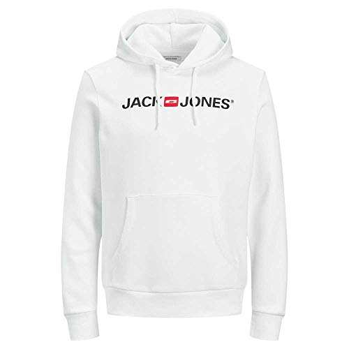 JACK & JONES Herren Jjecorp Old Logo Sweat Hood Noos Kapuzenpullover, White, L EU