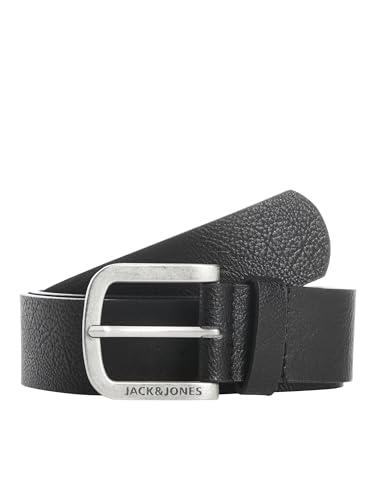 Jack & Jones Jacharry Belt Noos Cinturón, Negro (Black), 90 para Hombre